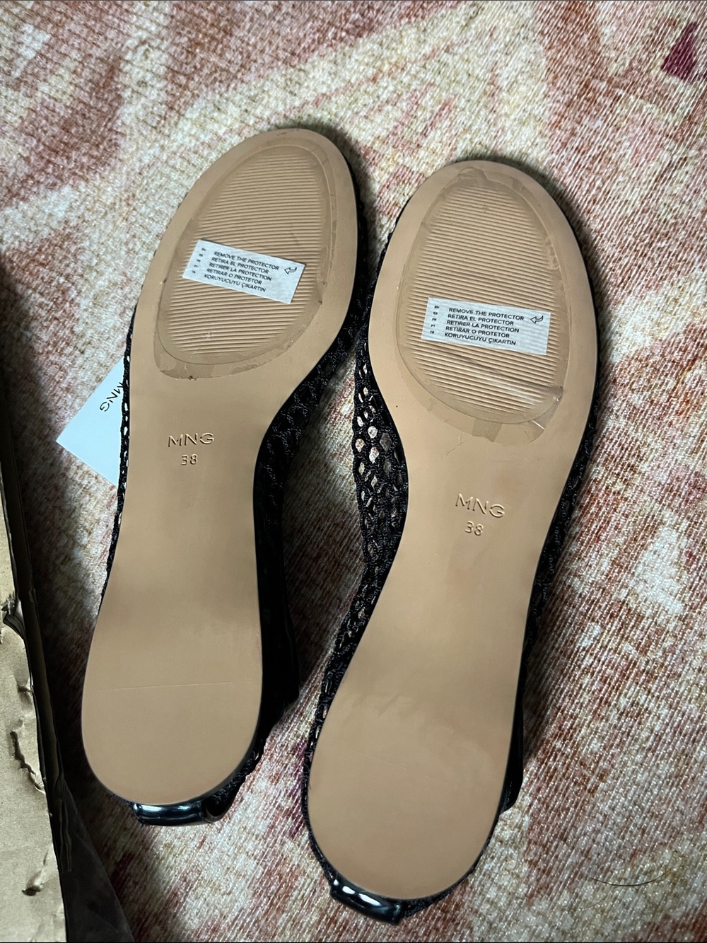 Mango Black Mesh Slingback Flats - Picture 3 of 4